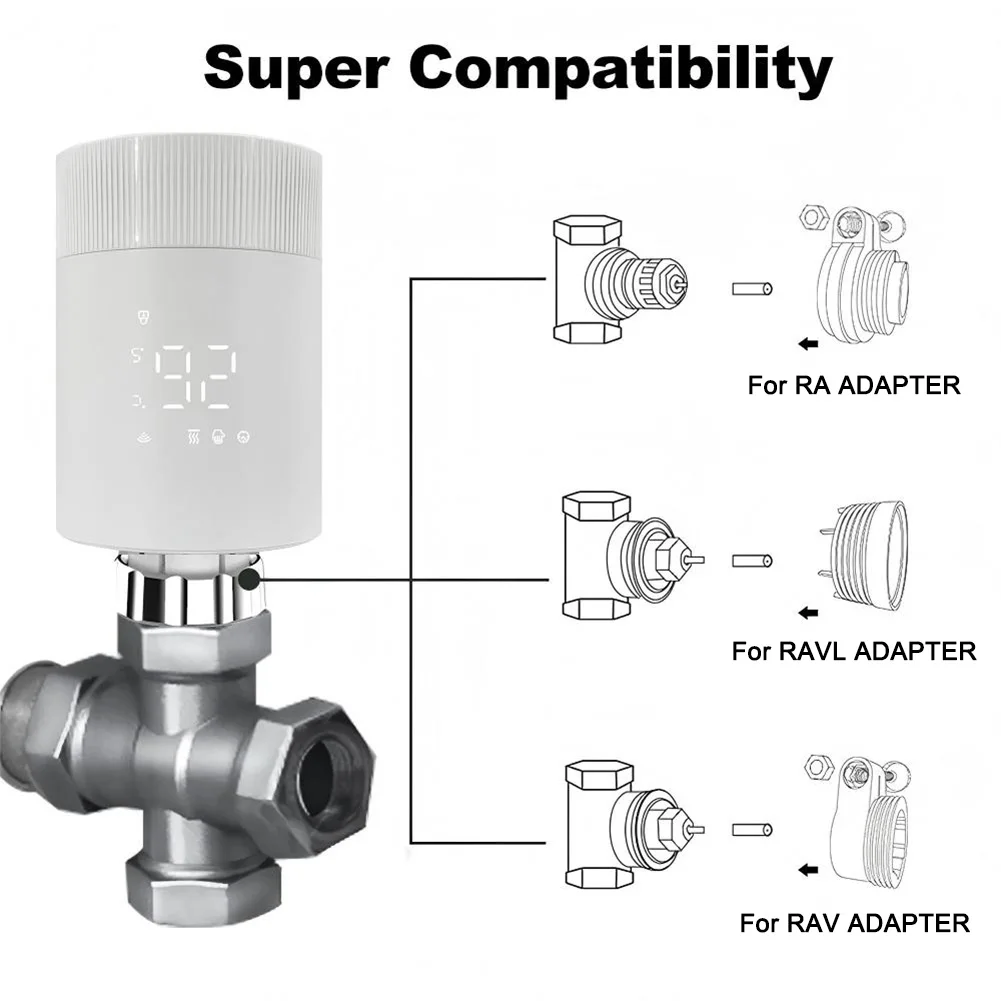 

Монтажный комплект «сделай сам», разъем клапана радиатора, интеллектуальный дом, Wi-Fi, умный термостат радиатора, термостат