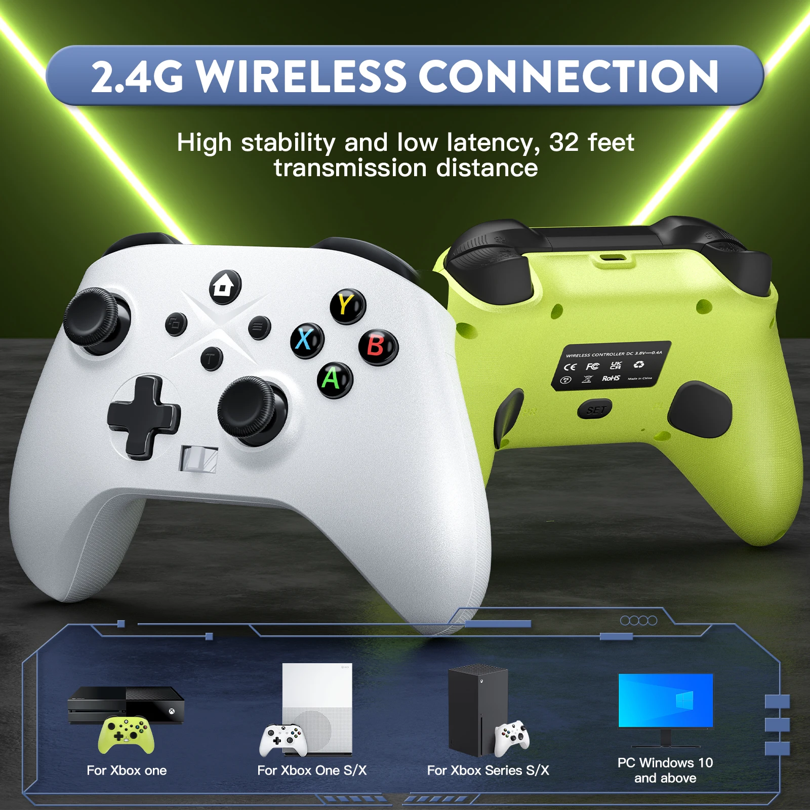 2.4G kontroler gier bezprzewodowy pad do gier dla Xbox ONE/seria konsole do gier wideo 3D Rocker Joystick akcesoria do uchwytów gra komputerowa