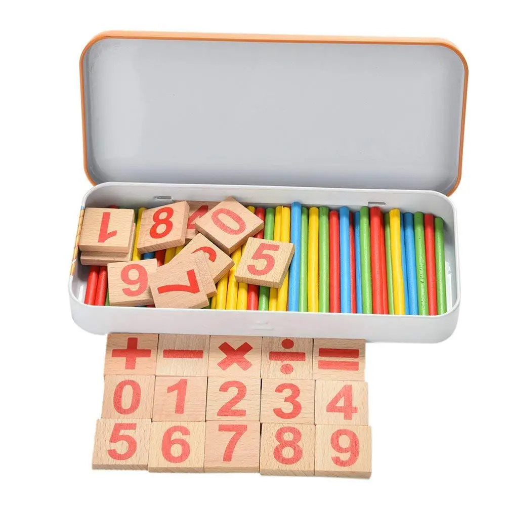 Montessori Math Counting Stick Toys insegnamento giocattoli in legno massello educazione prescolare matematica aritmetica sussidi didattici regalo per bambini