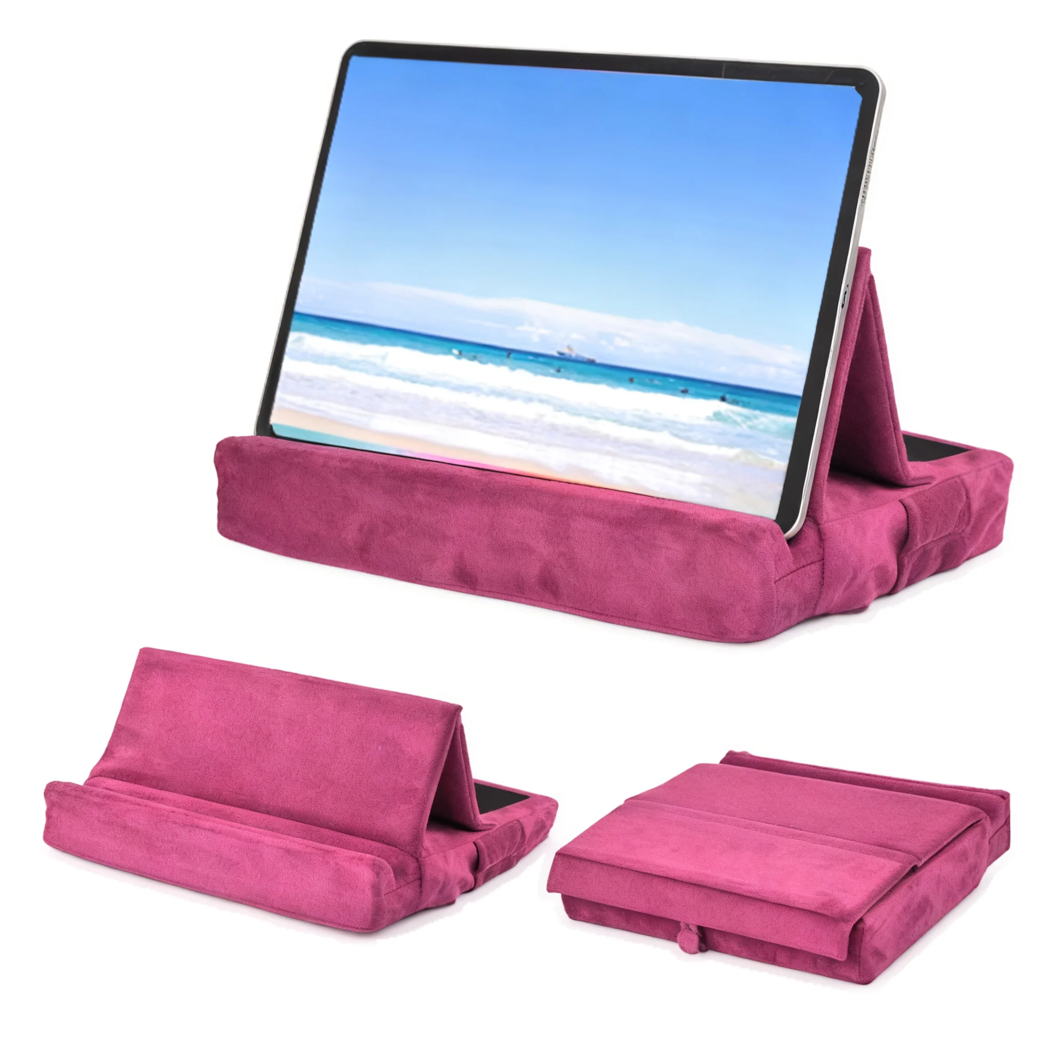 Compact Stand For Bed Pillow Holder Brookstone Tablet Pillow Easy To Fold Convenient To Store Angle