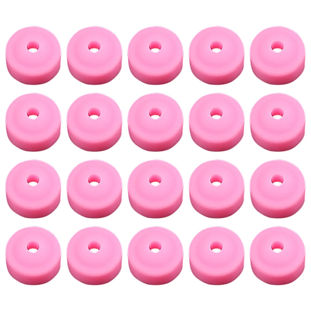 

20pcs Nail Drill Dust Covers Pink Silicone Caps For Acrylic Nails Grinding Head Cover Protector Collector Holders Nail Tech