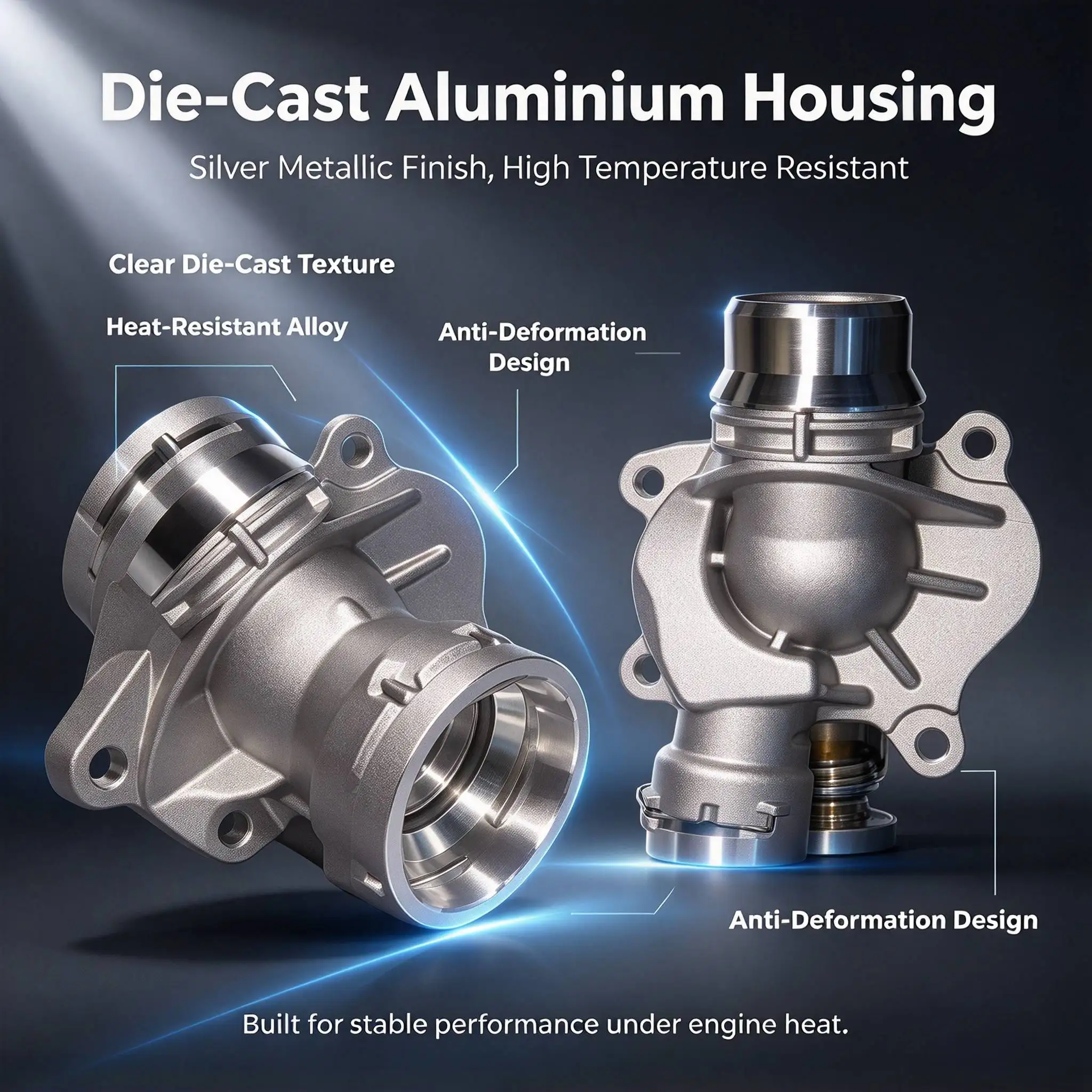 Aluminium-Thermostatgehäuse für BMW M47 M57 Motor-Kühlung, Ersatzteil für Autoreparatur und -wartung – Detail 4