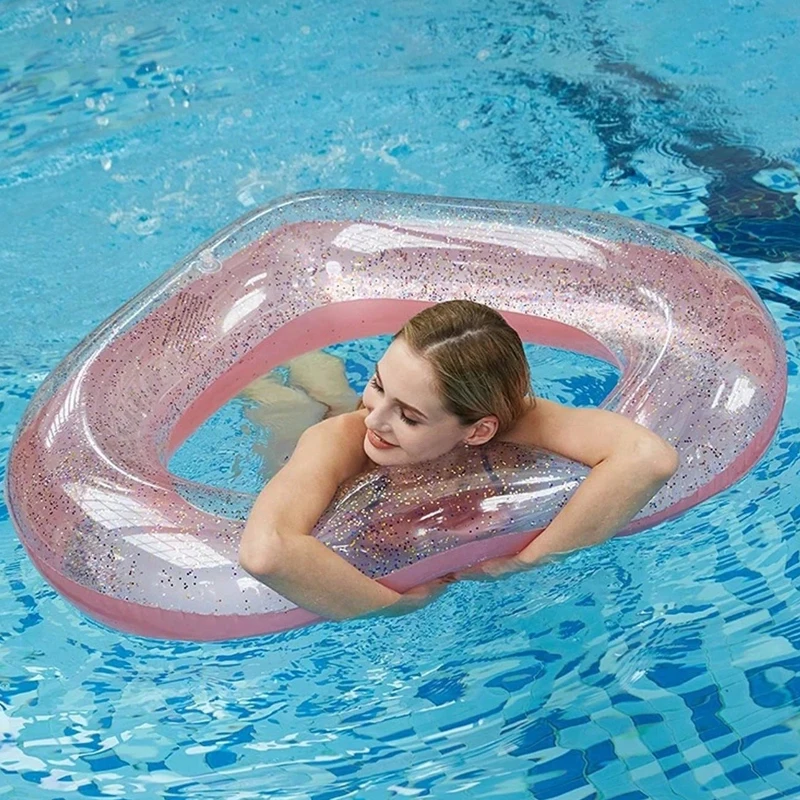 Inflatable Swimming Rings Heart Shaped Pool Float Rings Pool Float Loungers Tube Love Swimming Circle