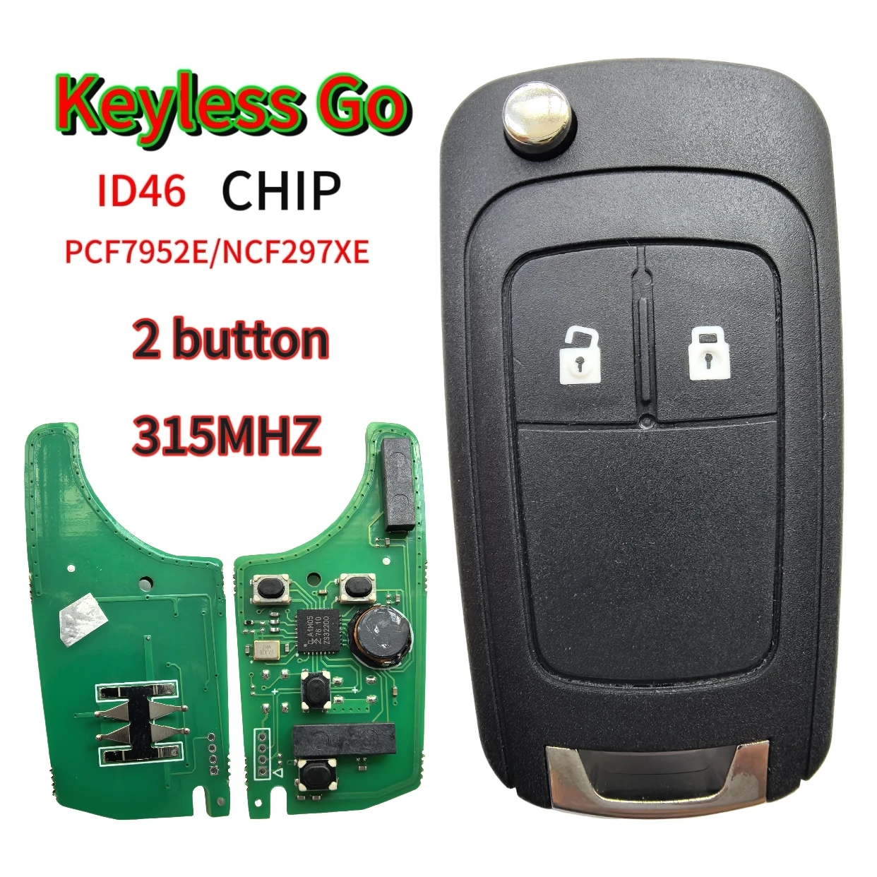 315/433MHz ID46 Keyless-Go Autoschlüssel für Chevrolet Cruze, Aveo, Orlando, Trax, für Buick Lacrosse, Encore, Regal, Verano, für Opel, Vauxhall – Detail 8