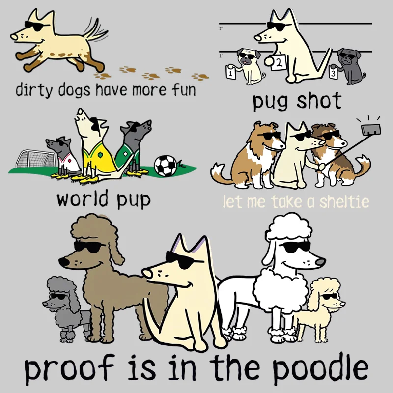 Niedliche Hunde-Slogan-Aufbügelbilder, Cartoon-Welpen-Thermo-Transferaufkleber für DIY T-Shirts, Hoodies und Kleidung, waschbare Wärmepatches