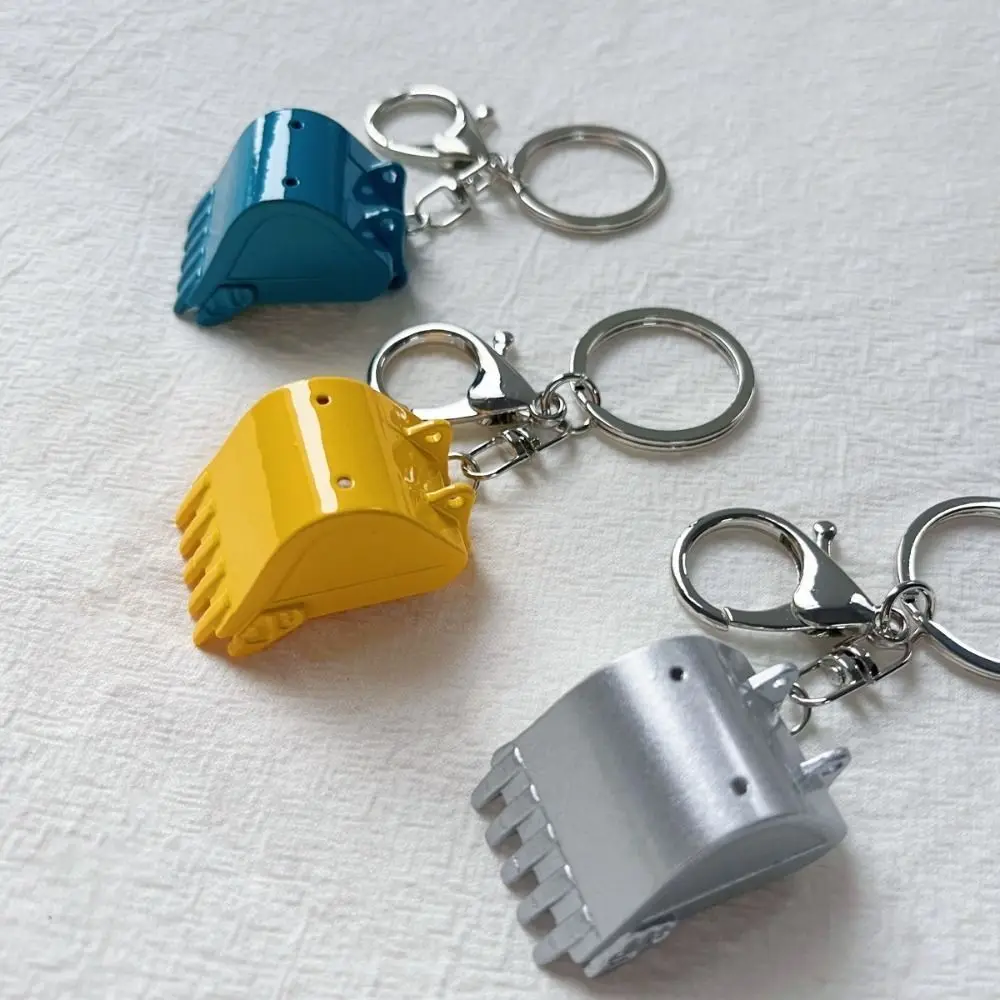 

4 Pcs Creative Alloy Bulldozer Keychains for Women Men Stereo Excavator Car Key Chains Rings Car Keyring Charm Bag Accessories