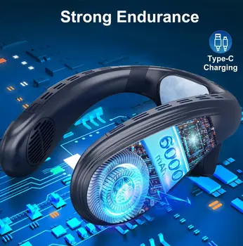 新款頸部空調便攜式頸部風扇可充電半導體冷卻無葉風扇戶外個人風扇可穿戴式降溫器 6 最佳銷售 個人空調 - №4