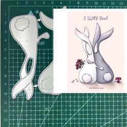 rabbit Metal Cutting Dies Scrapbooking Stencil Die Cuts Card Making DIY Craft Embossing