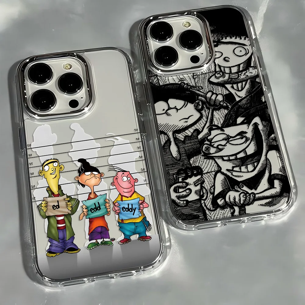 حافظة هاتف كارتونية E-Ed Edd N Eddy لهاتف آيفون 17 16e 16 15 14 13 12 11 mini Pro Max X XR XSMAX 8 Air Plus غطاء ناعم شفاف #1
