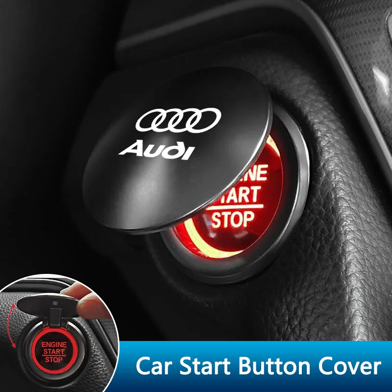 Car One-click Start Button Decoration Protection Cover For Audi A4 B5 B6 B7 B8 B9 A3 8P 8V 8L A5 A6 C6 C5 C7 4F A1 A7 A8 Sline