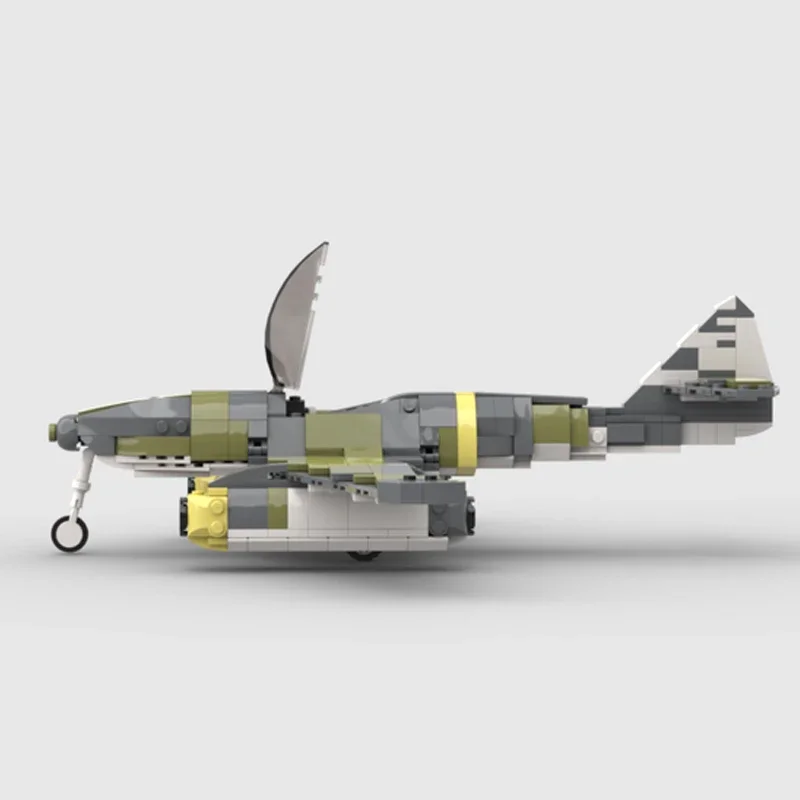 Moc Bouwstenen Militaire Vliegtuigen Model Messerschmitt Me 262 Technologie Modulaire Blokken Geschenken Speelgoed Voor Kinderen DIY Montage