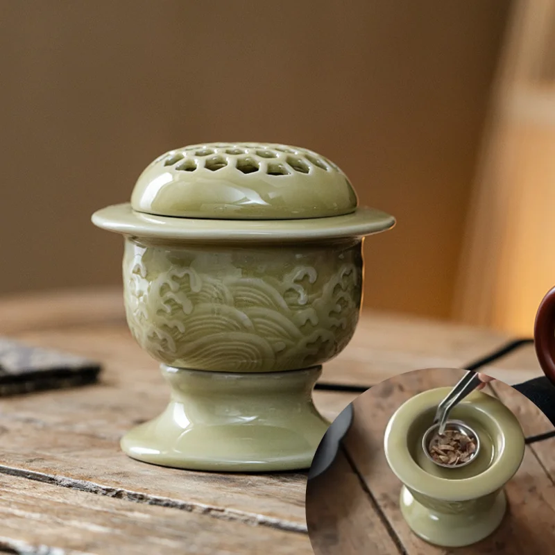 Ceramic Heating Electric Incense Burner Bedroom Living Room Decoration/ornaments Adjustable Temperature Timing Incense Burner