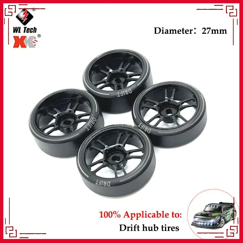 4pcs Wheel Tires Tyre Upgrade Parts Rubber Wheel Tyre Replacement RC Car Wheel Tires Accessories for Wltoys 1/28 284131 K969