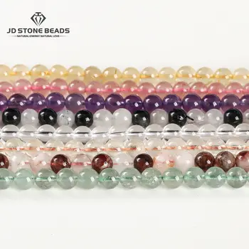 批發天然虎眼石瑪瑙石英珠圓形散珠隔珠,適用於珠寶製作DIY項鍊手鍊配件 8 最佳銷售 脈輪珠 - №4