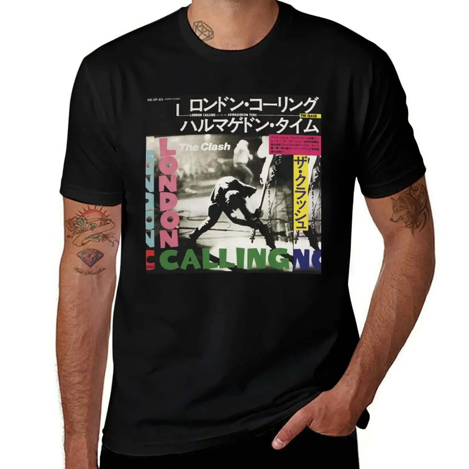 

London Calling Japan The Clash Rock Japan Style Classic T-Shirt shirts graphic tee kawaii clothes mens cotton t shirts