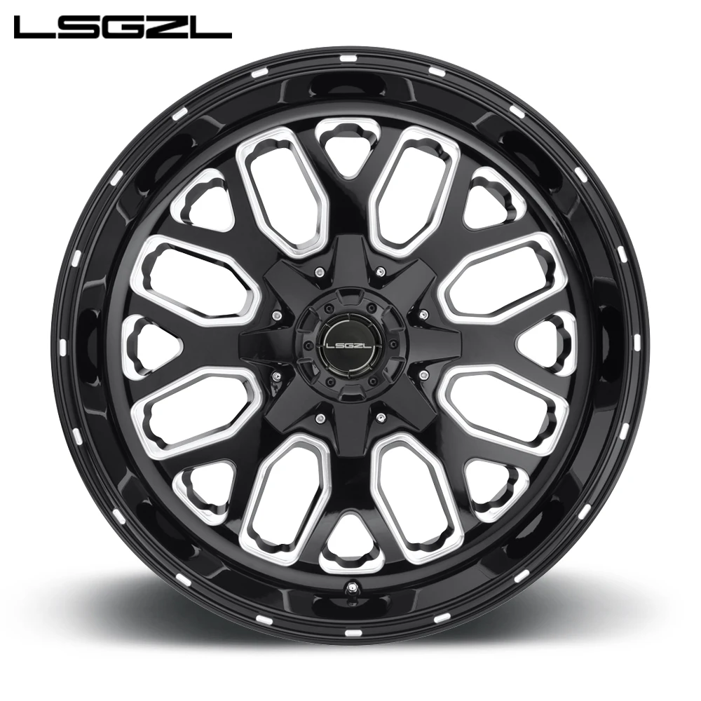 LSGZL Forged Alloy Wheel Car Rims15x8 16 18 Inch 4x4 Off Road Wheels 6x139.7 5x114.3 5x120 5x130 5x139.7 SUV Rim Beadlock Rim