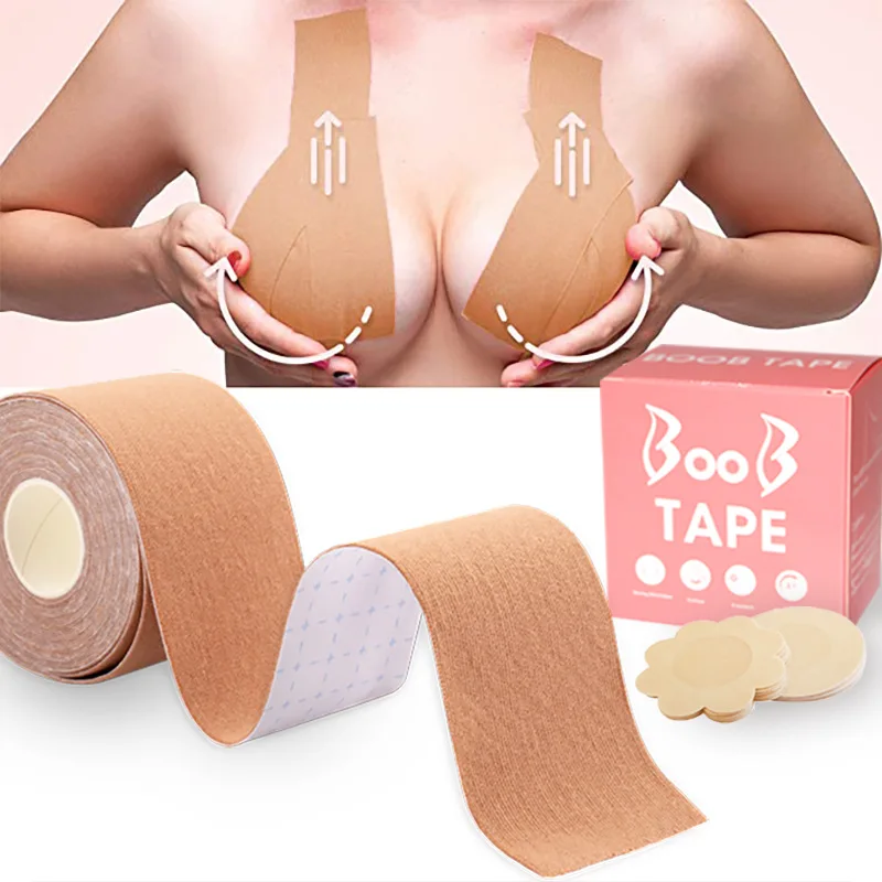 

1Roll Boob Tape Bras Women Adhesive Invisible Bra Nipple Pasties Covers Breast Lift Tape Push Up Bralette Strapless Pad Sticker