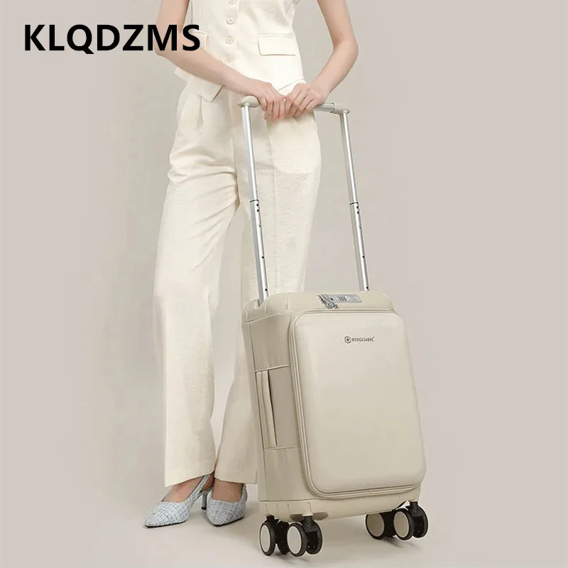 

KLQDZMS Rolling Suitcase New 20 Inches Boarding Box ABS + PC Trolley Case Men's Password Box Women's Carry-on Travel Luggage