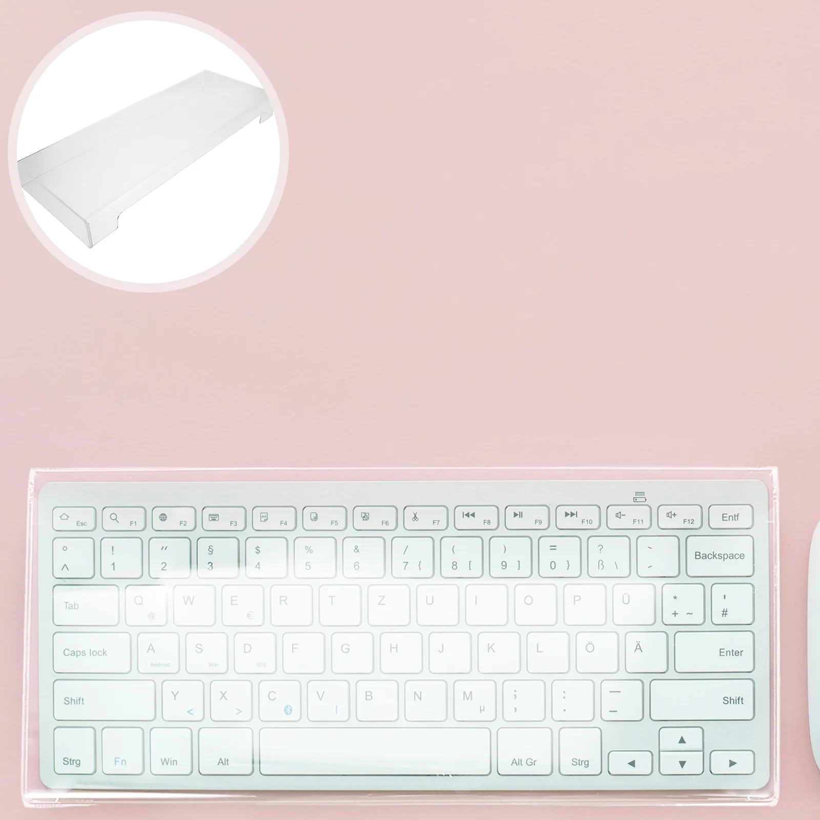 

High Transparency Acrylic Keyboard Case Dust Spill Proof Cover Easy Install Universal Protective Shield for Home Office School