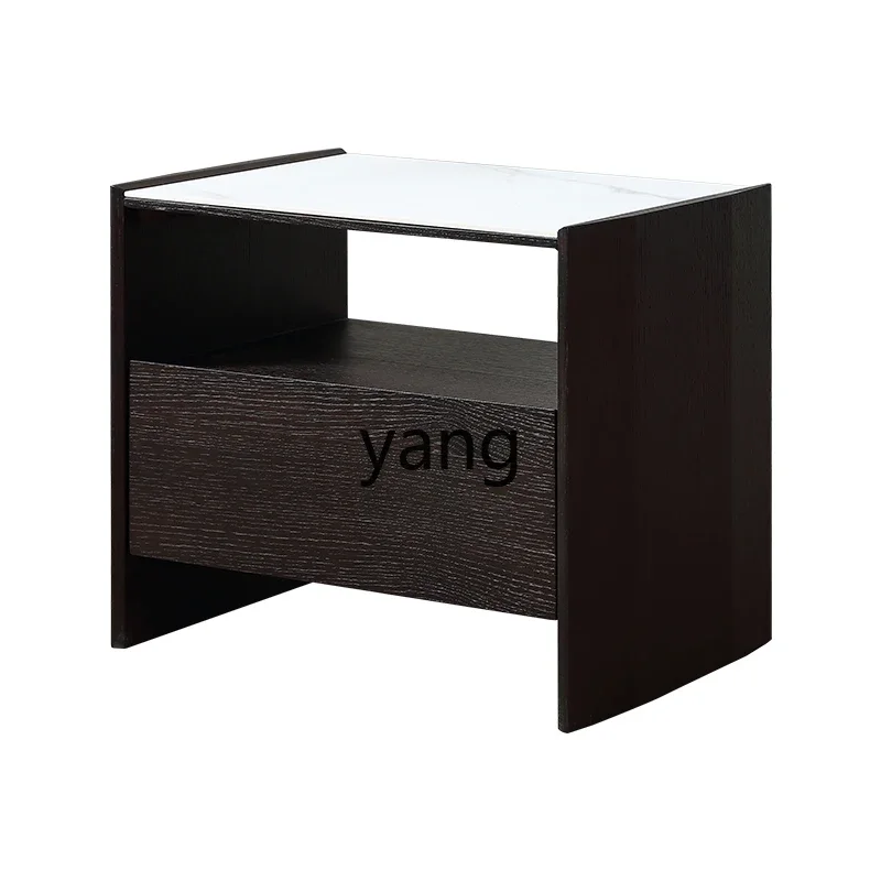 

Lmm small apartment household bedroom seam storage table minimalist rock slab side cabinet