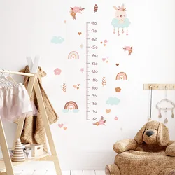 Boho Height Vinyl Child Wall Sticker For Kids Room Decoration Baby Bedroom Accessories Adhesive Wallpaper Room Decor Wall Decor