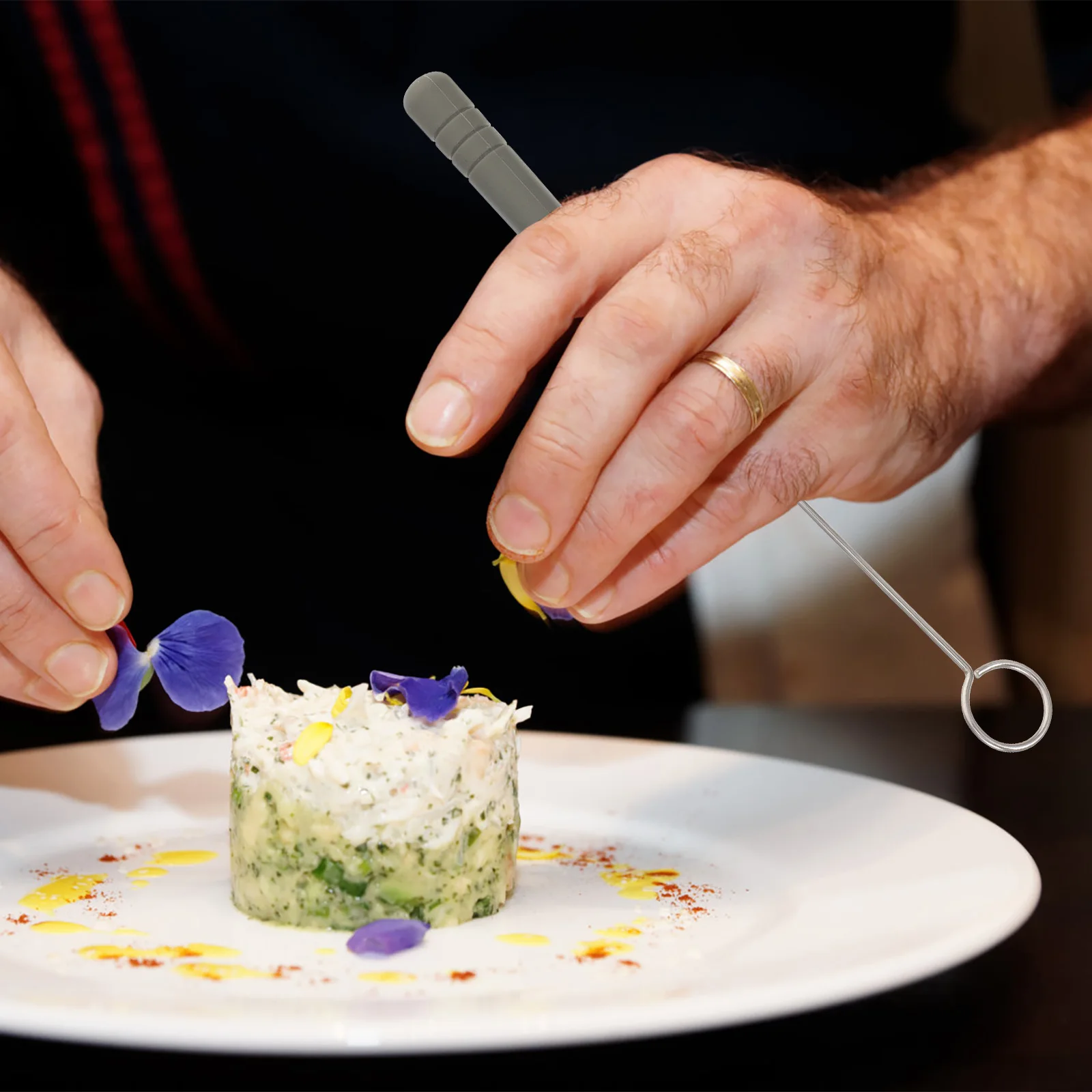 

4 Pcs Stainless Steel Sauce Spoon Chocolate Dipping Tools Fondant Baking Supplies Lightweight Anti Rust Kitchen Bar Utensils