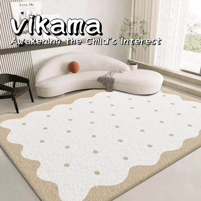 

VIKAMA Living Room Cute Ins Fresh Imitation Cashmere Carpet, Bedroom All Seasons Girly Pink Bedside Blanket, Thickened