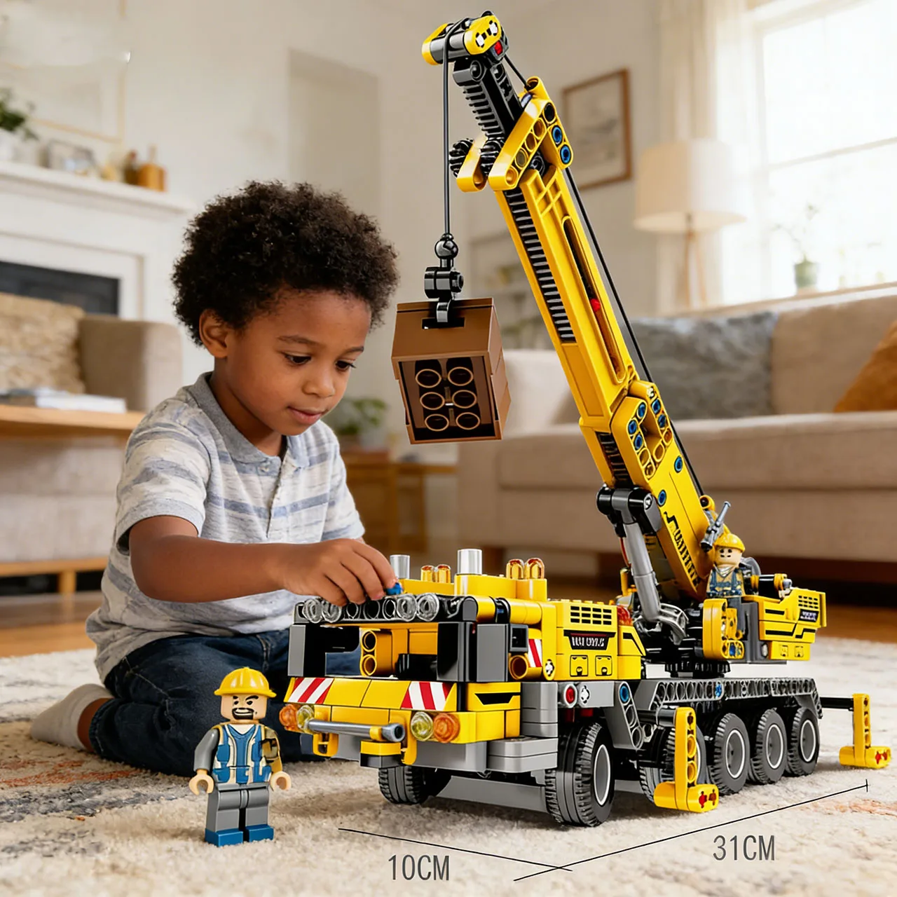 

City Remote Control Engineering Vehicle Truck Crane Building Blocks Technical MOC RC Car Bricks DIY Toys For Children Gifts