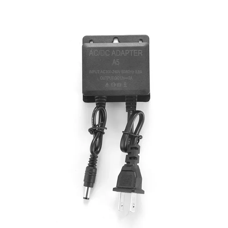 Escam fonte de alimentação ac dc adaptador carregador 12v 2a ue eua plug à prova dwaterproof água ao ar livre para monitor cctv ccd câmera segurança