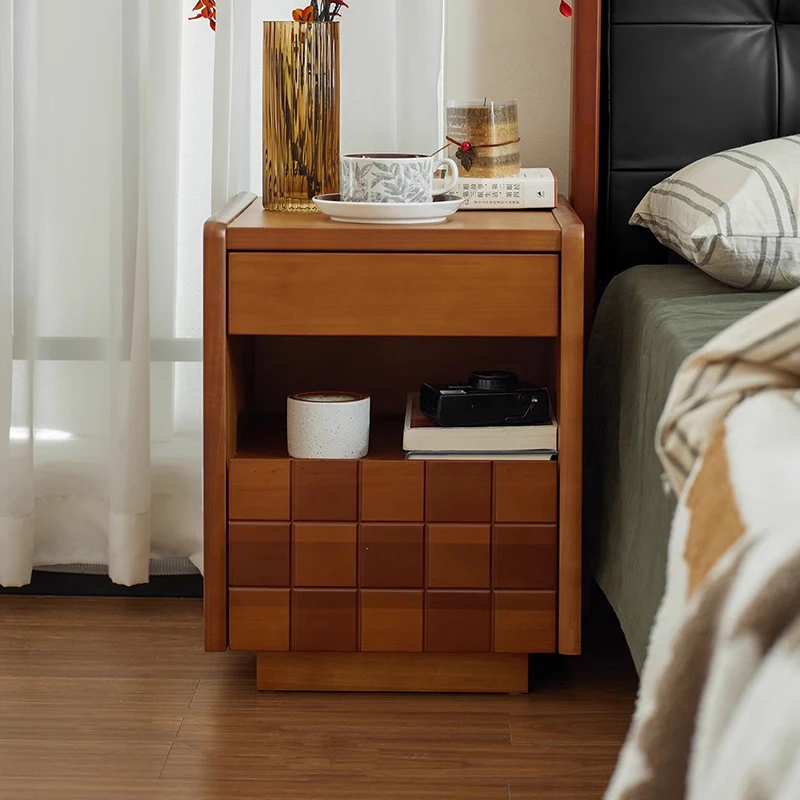 

Modern Luxury Nightstand Premium Beauty Vintage Aesthetic Nightstand Drawers Storage Cajones De Dormitorio Bedroom Furniture