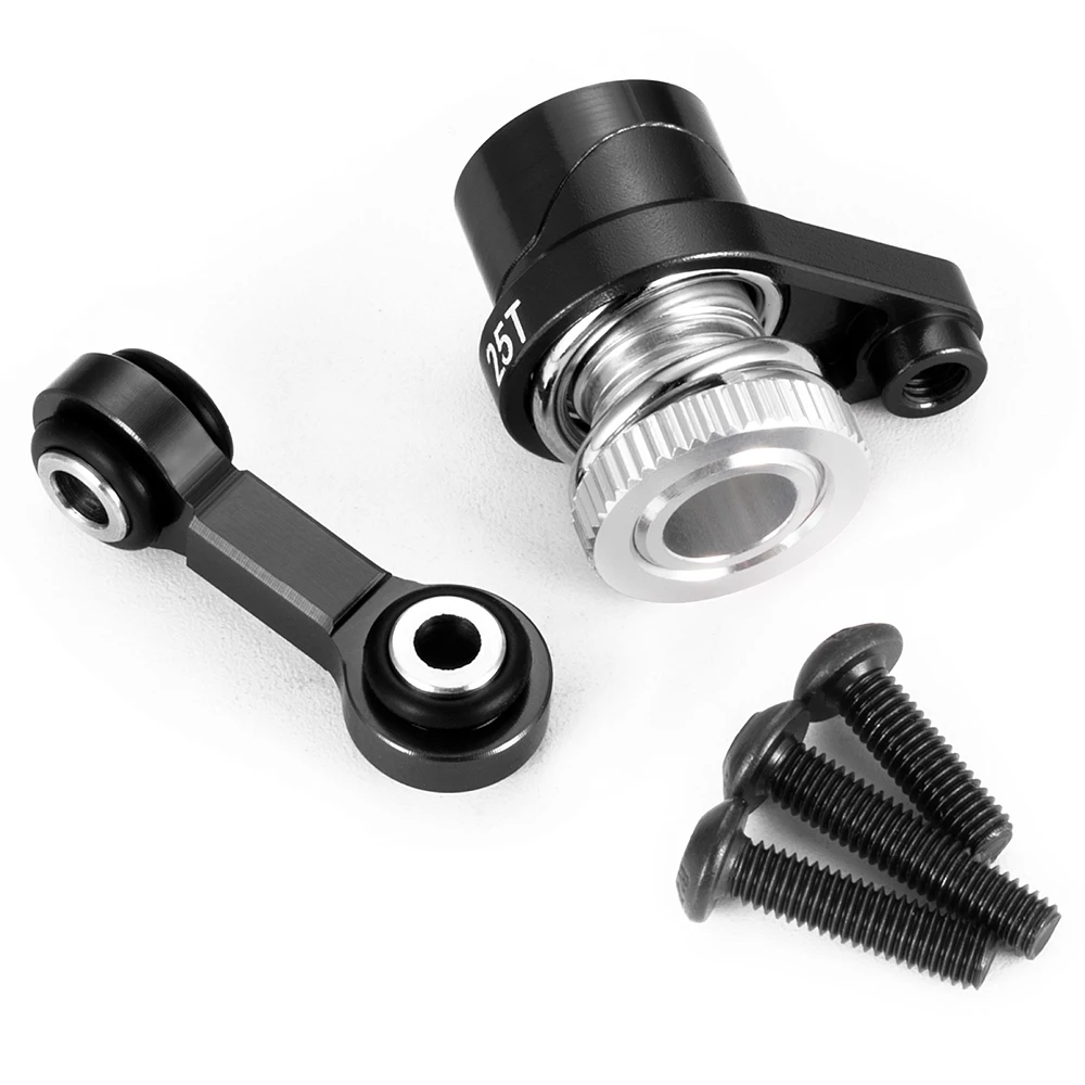 YEAHRUN سبائك الألومنيوم 25T ذراع مؤازر وصلة توجيه لـ Traxxas 1/16 Mini Maxx 2S RC قطع غيار السيارات