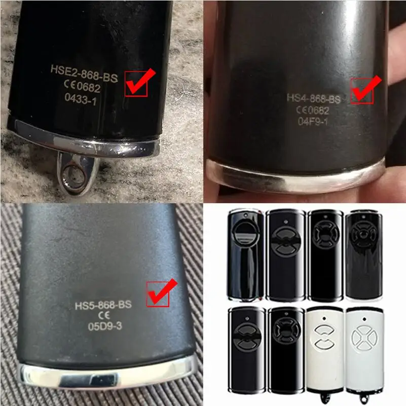 Imagem -04 - Hormann Hse4868-bs Controle Remoto de Garagem para Hormann Hse Hs1 Hs4 Hs5 Hsp4 Hsd2 Hse2 Hse5 Hse1 868 bs Transmissor Manual