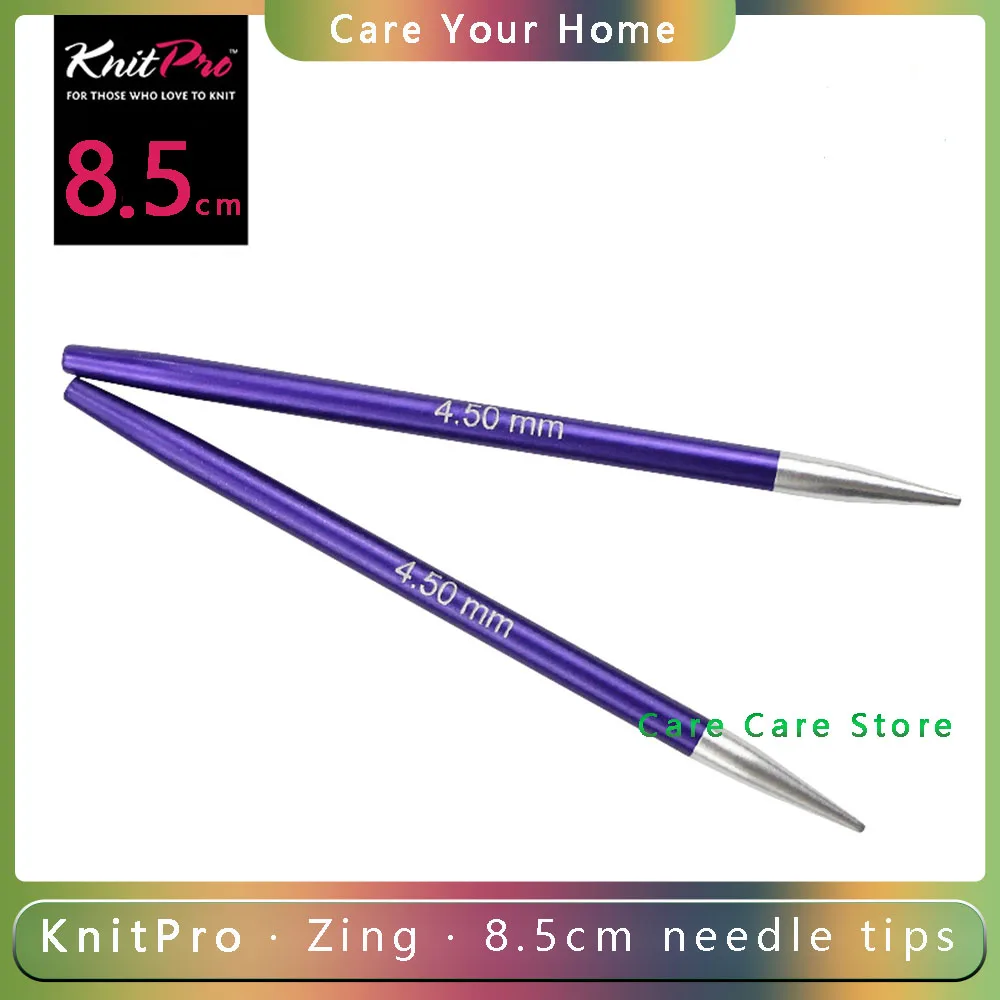 1 Pair New 8.5cm Knitpro Zing Interchangeable Circular Needles Tips Knitting Chopsticks Diy Sweater Knitting Spokes Tools