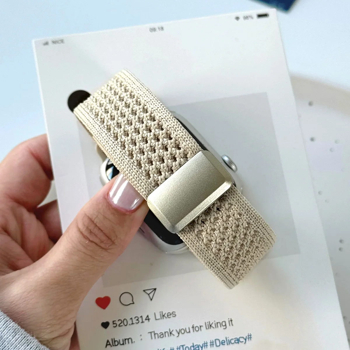 Nylon-Geflechtarmband mit Magnetverschluss für Apple Watch Ultra 3 49mm 40mm 41 42mm 44mm 45 46mm 38mm für iWatch 11 10 9 8 6 5 4
