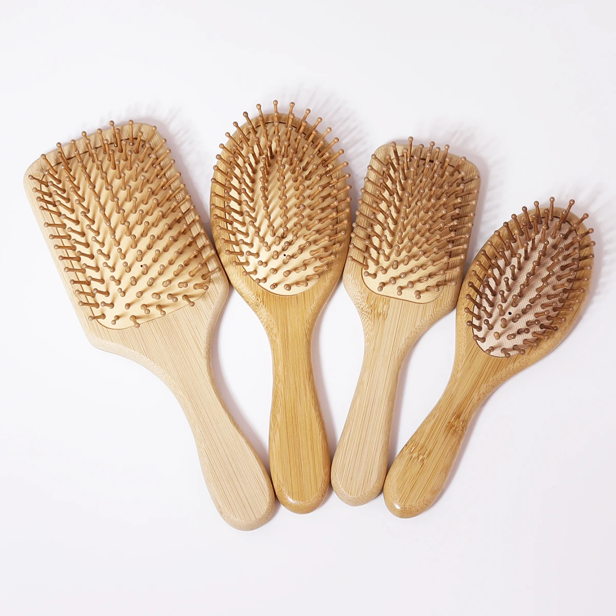 Hairdressing Wooden Air Cushion Comb - Wooden Handle, Anti Static and Anti Entanglement, special for real hair wigs