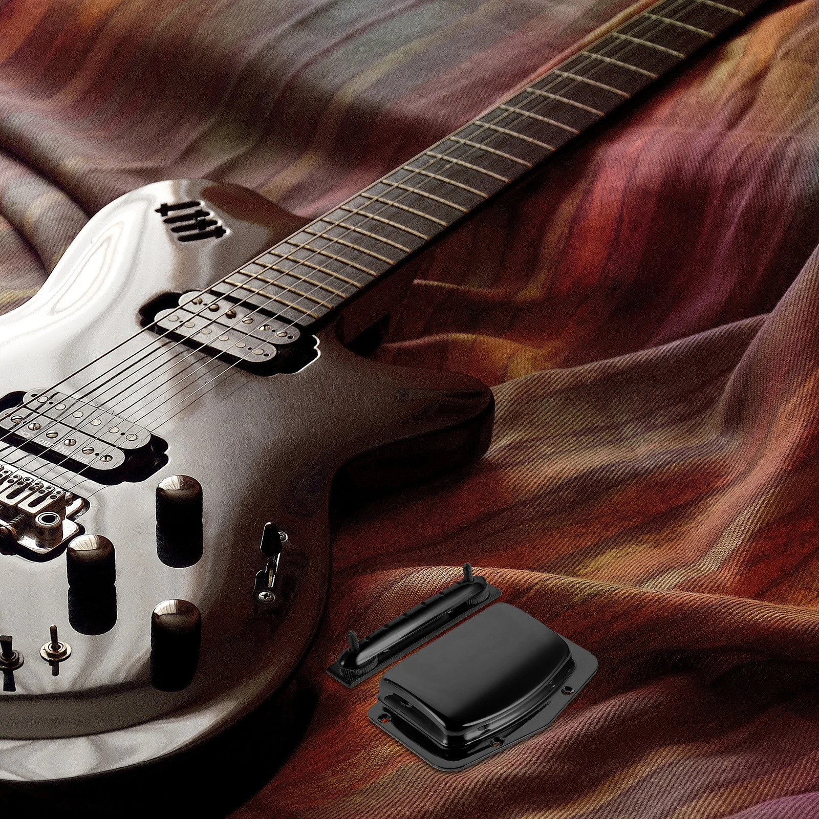 

Metal Bridge Cover Electric Guitar Accessories Adjustable Protector Impact Resistant Durable Shield for Strings