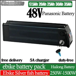 48V 50ah 1500w Ebike Elektrische fiets Silver Fish Battery 20ah 25ah 30ah 35ah batterij 350w 500w 750w 1000w Electric bike motor