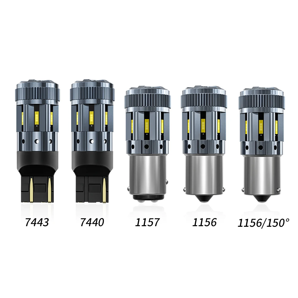 High-quality 21W 1156 led turn siganl 1860 7440 led canbus brake light ba15s p21w py21w led car bulb 3000k 6000k 12v LED LAMP