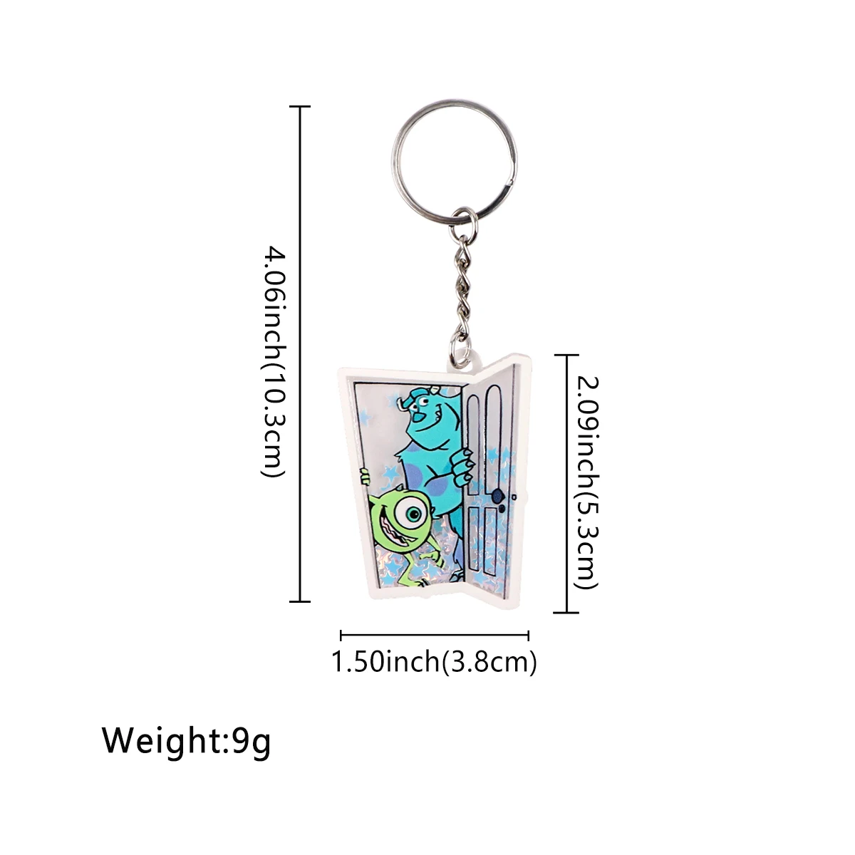 Cartoon Monsters Animals Metal Keyrings Cute acrylic Keychain Men Women Cosplay Pendant Jewelry Accessories Chaveiro Gifts