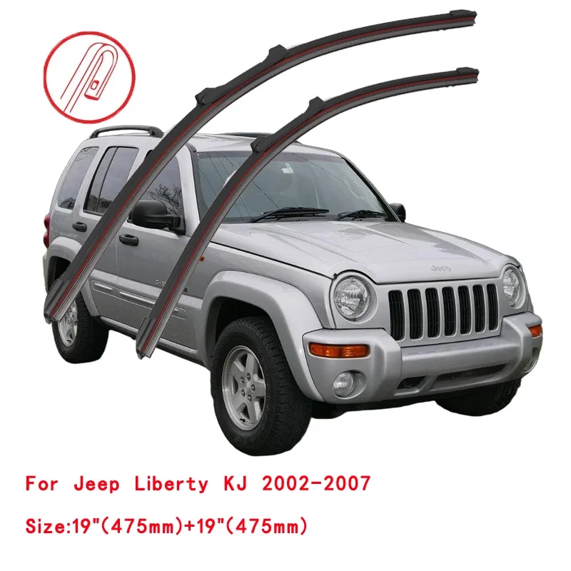 

For Jeep Liberty KJ KK MK1 MK2 2002-2012 Car Windshield Wiper Blade Front Windscreen Brushes Washer Accessories Window Cleaning