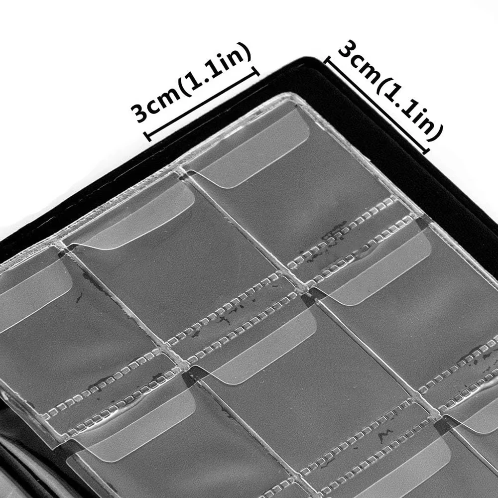 120 جيبًا من مجموعة العملات المعدنية، حامل جمع العملات المعدنية، منظم العملات التذكارية لجامعي ديكور المنزل