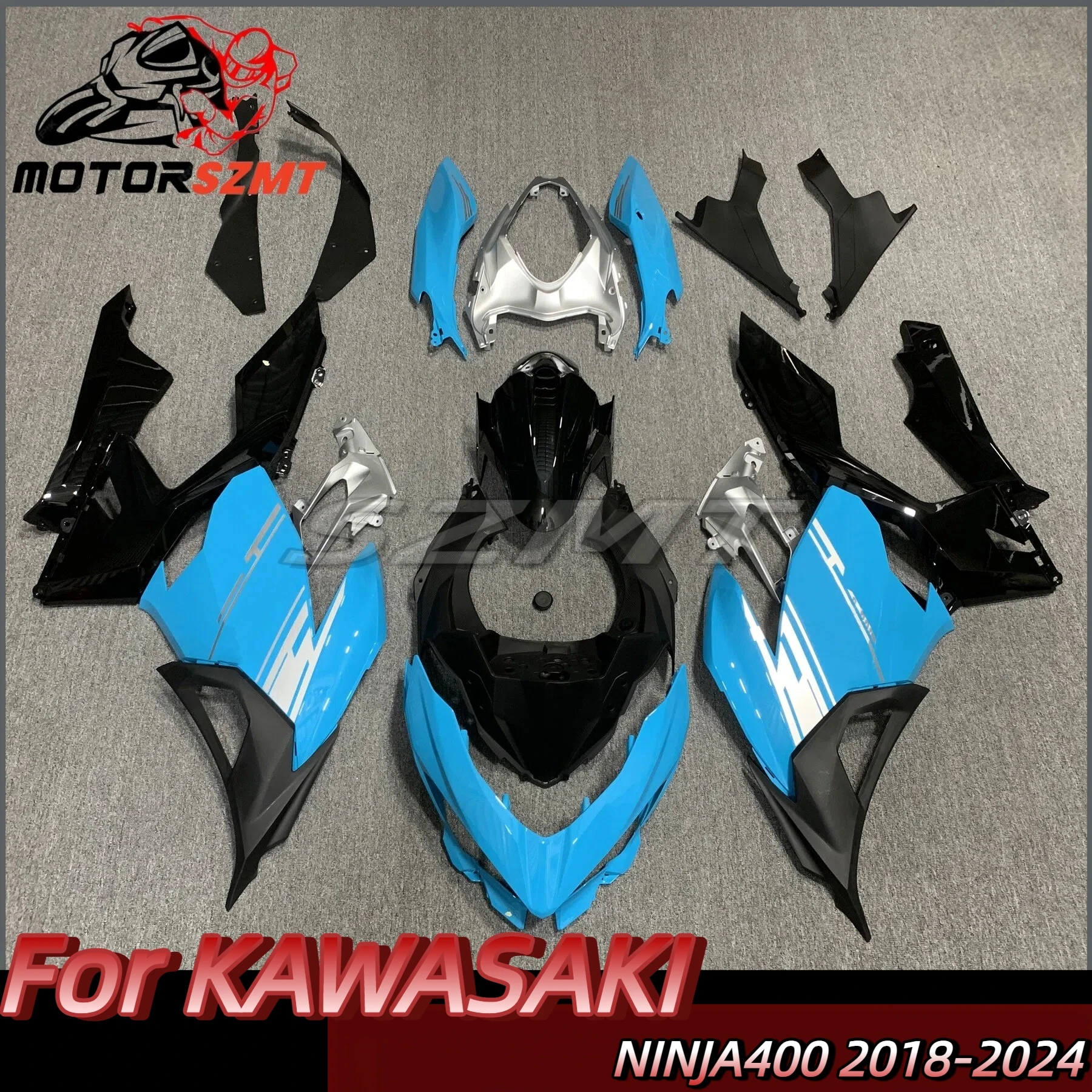 Fit For Kawasaki Ninja400 EX400 Bodywork Cowling Motorcycle Full Fairing Kit Injection Customize 2018-2024 Prints in Green Black