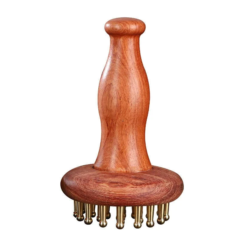 

Best Detoxification Material 29pcs Brass Brush Wooden Handle Whole Body Lymph Drainage Massage Device