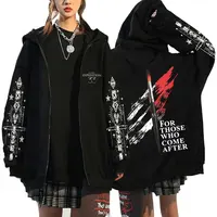 Juego Clair Obscur Expedition 33 para aquellos que vienen después de la cremallera Sudadera con capucha hombres mujeres Otaku Cosplay Harajuku chaqueta con cremallera sudadera