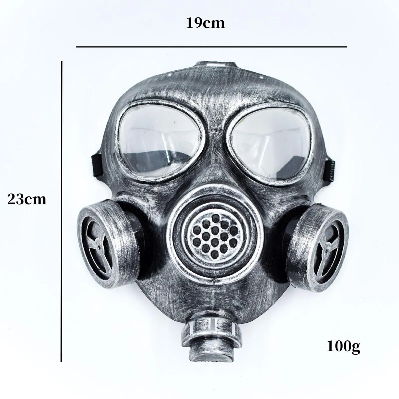 Masques à gaz avec lunettes Masques antibuée de style Steampunk pour hommes et femmes Accessoire de jeu de rôle d'Halloween Masque à gaz de démon gothique foncé