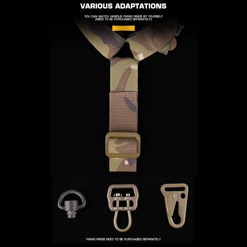 التكتيكية نقطة واحدة حمالة المسدس نمط الحديدى سريعة ثابتة حلقة سحب حزام الكتف قابل للتعديل بندقية الصيد حبل الادسنس