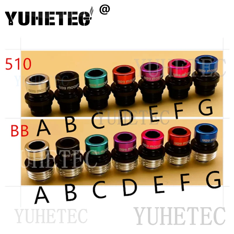 

YUHETEC 1PC 510 909 moDIFY Aluminum DRIP TIP STRAW JOINT