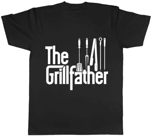 The Grillfather BBQ Summer Barbecue Mens Birthday Gift Tee T Shirt