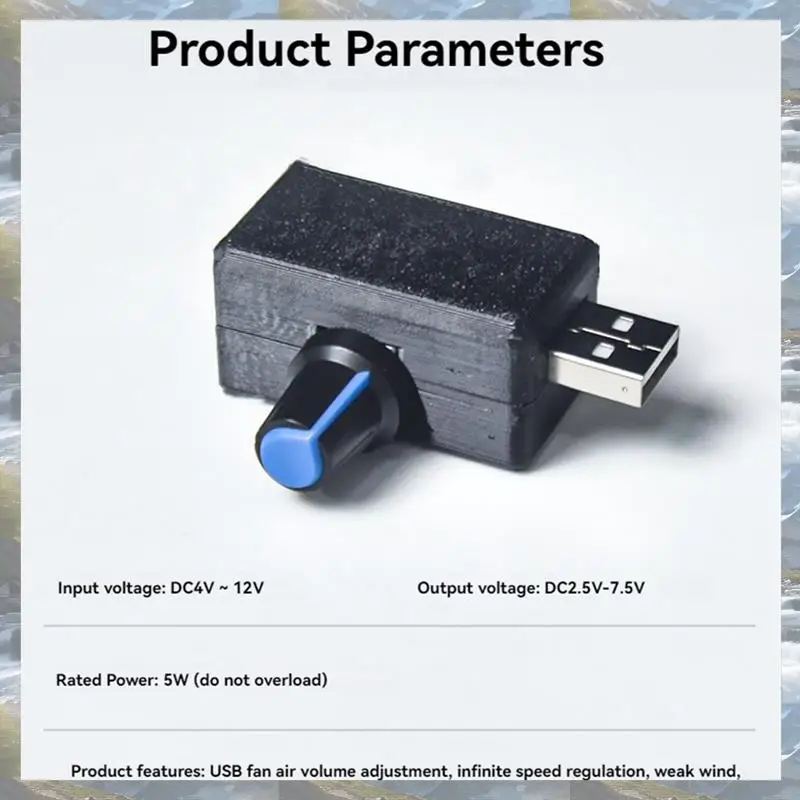 T82C Hot Sale-5V USB Fan Speed Controller Spanningsregeling Module Motor Speed Controller USB-A Interface DIY Heatsink Controle