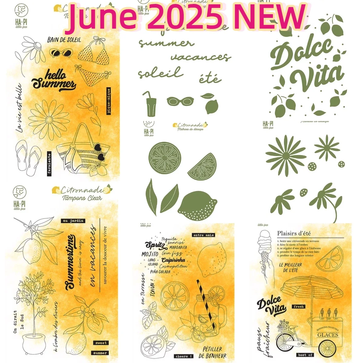 Sellos de limón de Bikini, troqueles de corte de Metal para decoración de diario de recortes, plantilla en relieve, tarjeta de felicitación artesanal hecha a mano, 2025